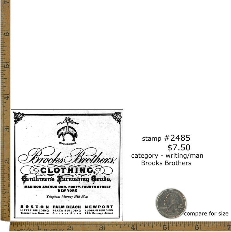 #2485 - Brooks Brothers - Writing/Man